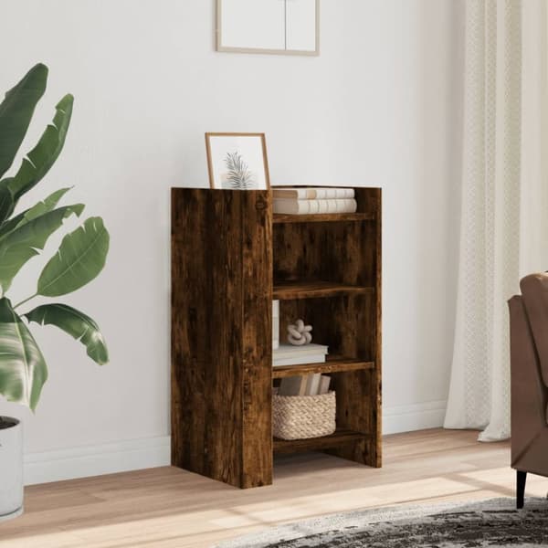 skænk 45x35x75 cm konstrueret træ røget egetræsfarve