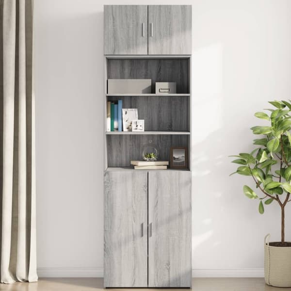 vægskab 70x42,5x49 cm konstrueret træ grå sonoma-eg