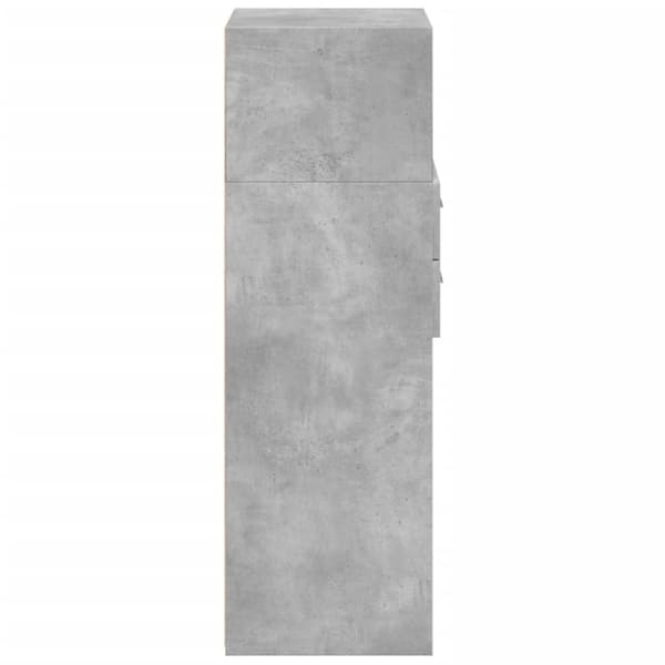 højskab 50x42,5x124 cm konstrueret træ betongrå