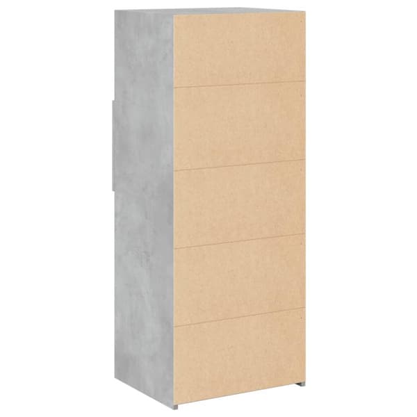 højskab 50x42,5x124 cm konstrueret træ betongrå