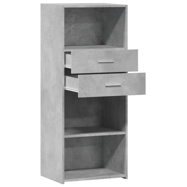 højskab 50x42,5x124 cm konstrueret træ betongrå