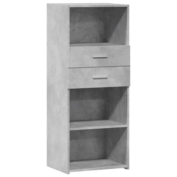 højskab 50x42,5x124 cm konstrueret træ betongrå