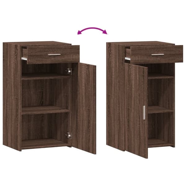 skab 50x42,5x93 cm konstrueret træ brun sonoma-eg