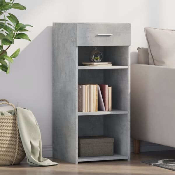 skab 40x42,5x93 cm konstrueret træ betongrå