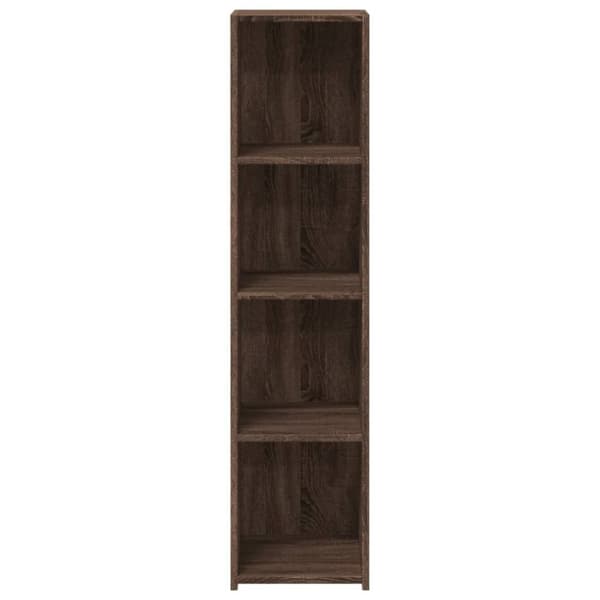 reol 30x41x124 konstrueret træ brun egetræsfarve