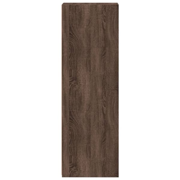 reol 30x41x124 konstrueret træ brun egetræsfarve