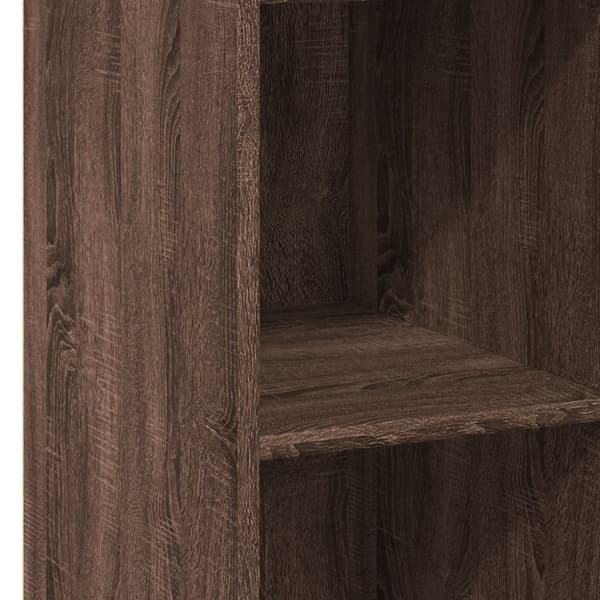 reol 30x41x124 konstrueret træ brun egetræsfarve