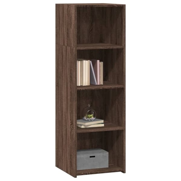reol 40x41x124 cm konstrueret træ brun egetræsfarve