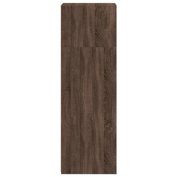 reol 40x41x124 cm konstrueret træ brun egetræsfarve