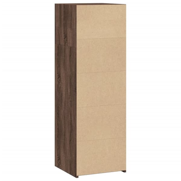 reol 40x41x124 cm konstrueret træ brun egetræsfarve