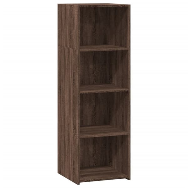 reol 40x41x124 cm konstrueret træ brun egetræsfarve