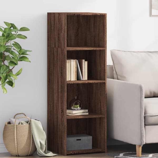 reol 40x41x124 cm konstrueret træ brun egetræsfarve