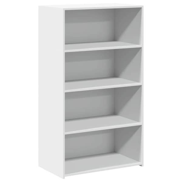 reol 70x41x124 cm konstrueret træ hvid