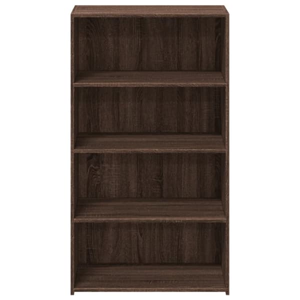 reol 70x41x124 cm konstrueret træ brun egetræsfarve