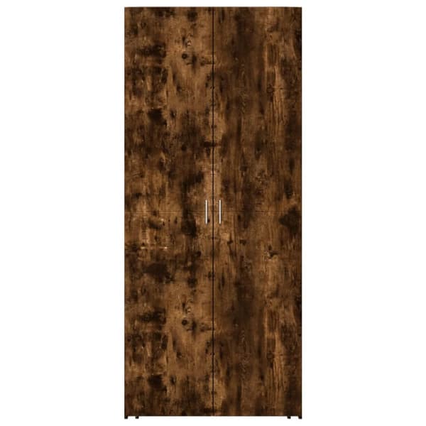 skab 80x42,5x185 cm konstrueret træ røget egetræsfarve