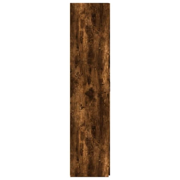 skab 80x42,5x185 cm konstrueret træ røget egetræsfarve
