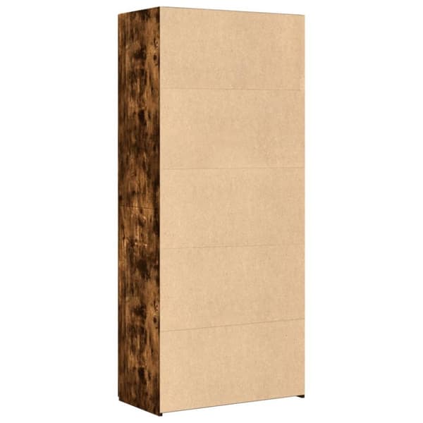 skab 80x42,5x185 cm konstrueret træ røget egetræsfarve