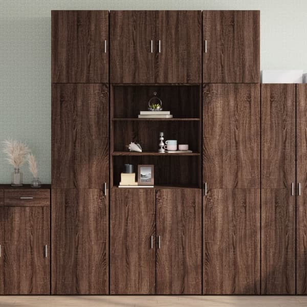 Kaappi ruskea tammi 80x42,5x249 cm tekninen puu