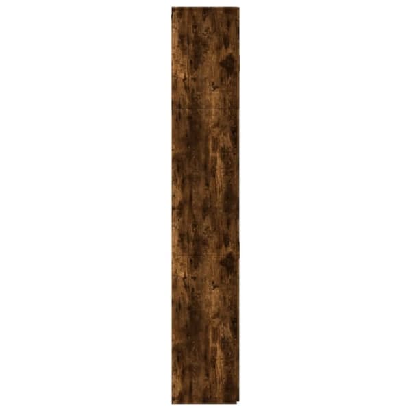Högskåp rökfärgad ek 80x42,5x249 cm konstruerat trä