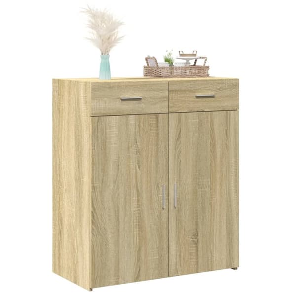 skænk 80x42,5x93 cm konstrueret træ sonoma-eg