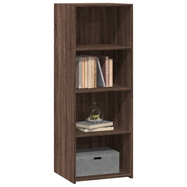 reol 45x41x124 cm konstrueret træ brun egetræsfarve