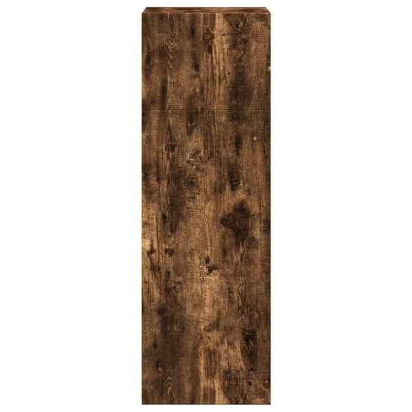 reol 45x41x124 cm konstrueret træ røget egetræsfarve