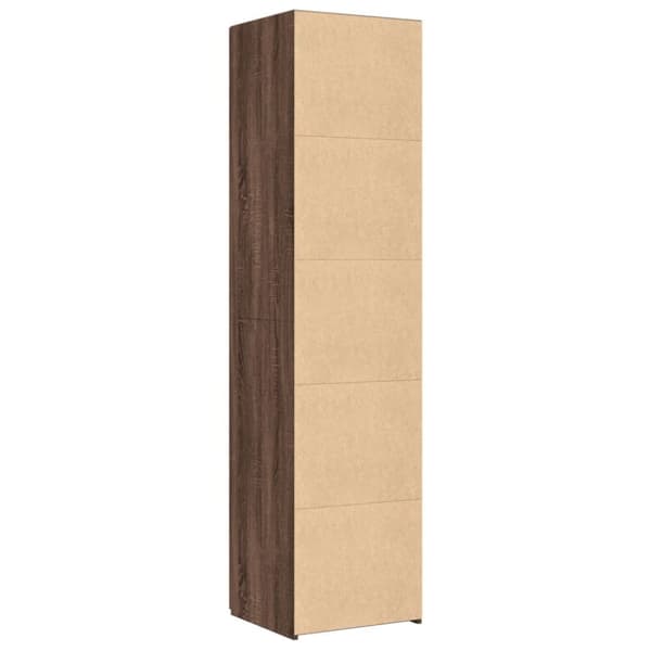 højskab 40x42,5x185 cm konstrueret træ brun egetræsfarve