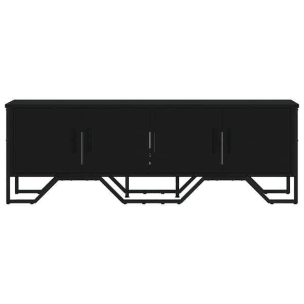 Tv-bänk svart 122x34x41 cm konstruerat trä