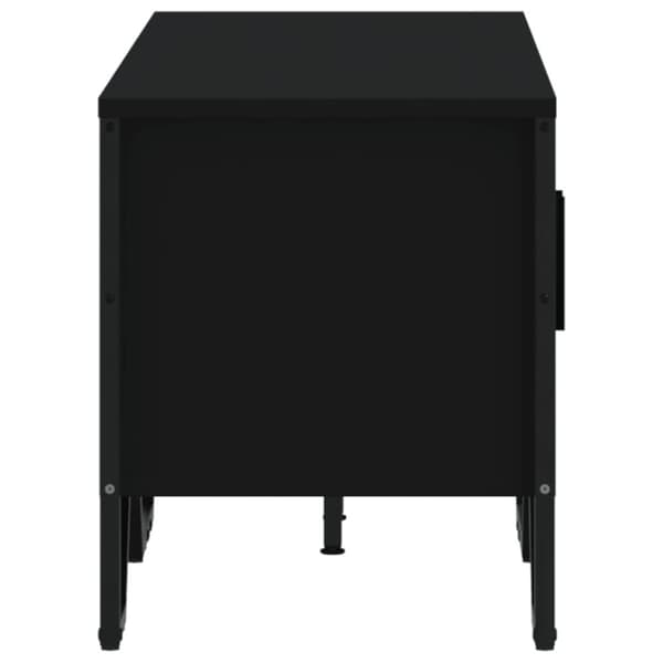 Tv-bänk svart 122x34x41 cm konstruerat trä