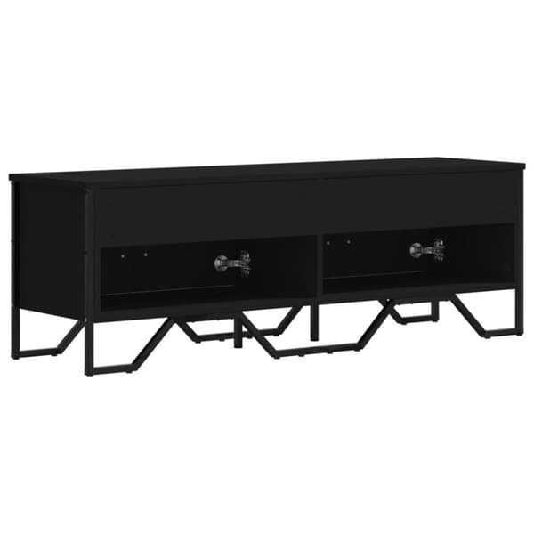 Tv-bänk svart 122x34x41 cm konstruerat trä