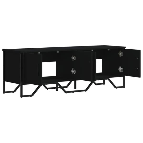 Tv-bänk svart 122x34x41 cm konstruerat trä