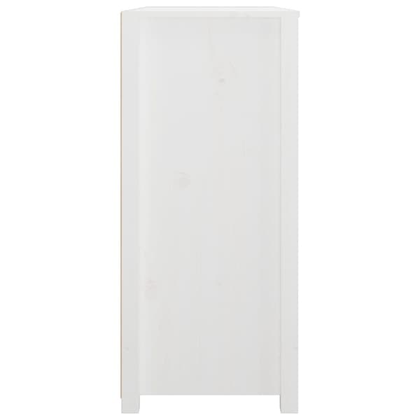 kommode 100x40x90 cm massivt fyrretræ hvid