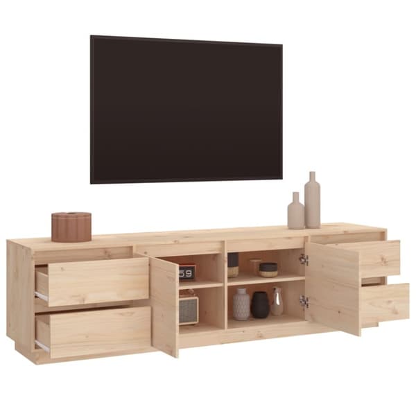 Tv-bänk 176x37x47,5 cm massiv furu