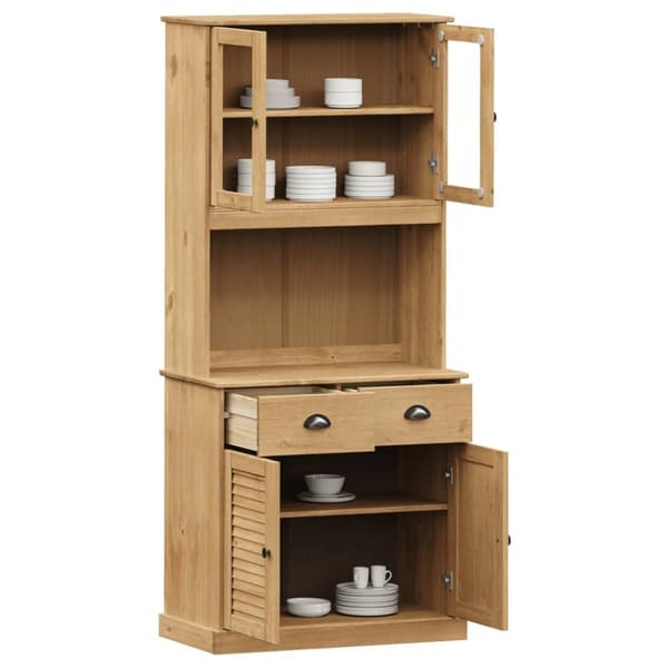 skænk VIGO 78x40x175 cm massivt fyrretræ