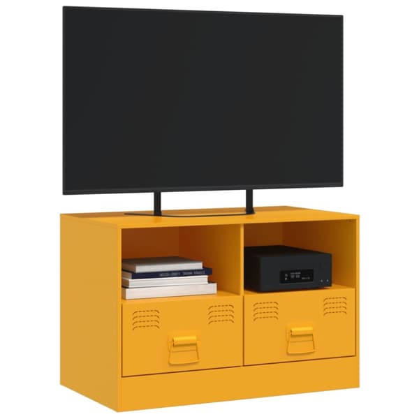 TV-skåp senapsgul 67x39x44 cm stål