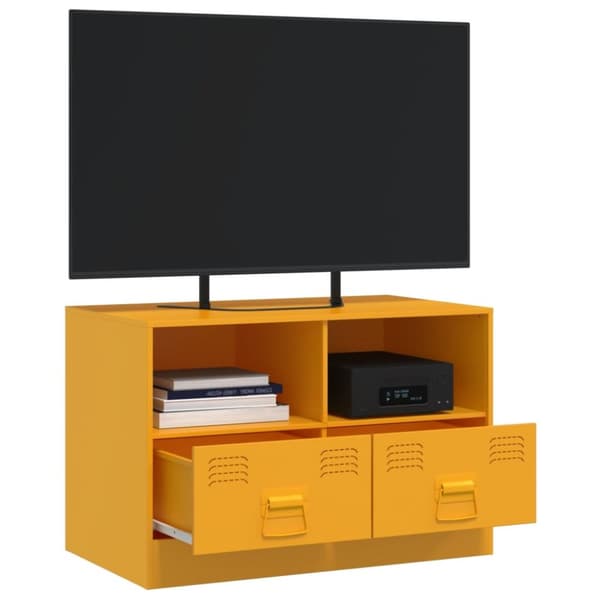 TV-skåp senapsgul 67x39x44 cm stål