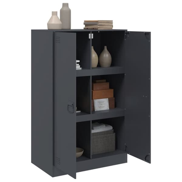 skab 67x39x107 cm stål antracitgrå