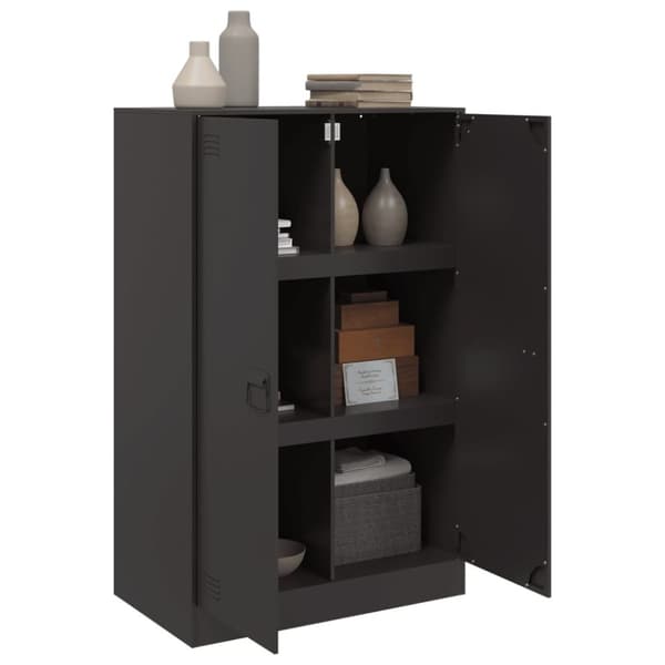 skænk 67x39x107 cm stål sort