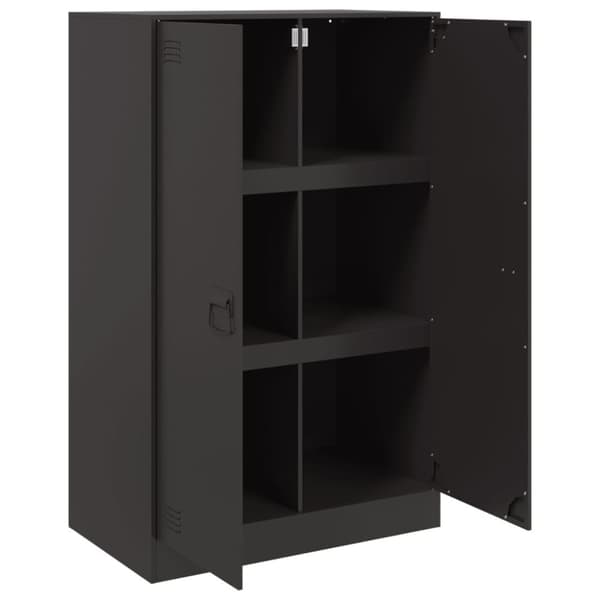skænk 67x39x107 cm stål sort