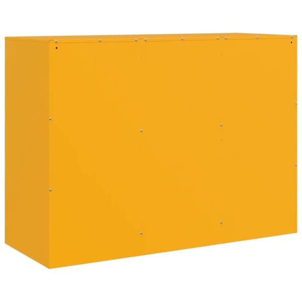 skænk 99x39x73 cm stål sennepsgul
