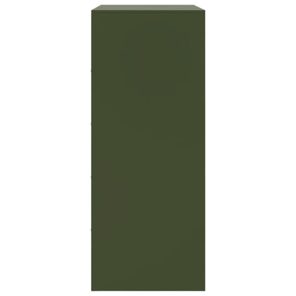 Senkki oliivinvihreä 67x39x95 cm teräs