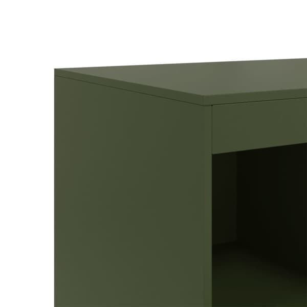 Senkki oliivinvihreä 67x39x95 cm teräs