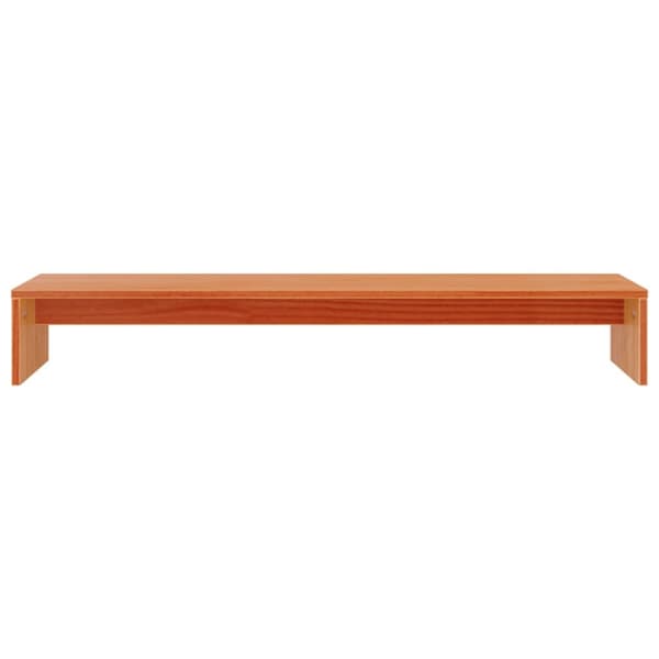 Skärmställ vaxbrun 100x27x15 cm massiv furu