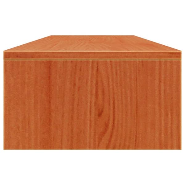 Skärmställ vaxbrun 100x27x15 cm massiv furu