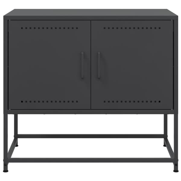 Tv-bänk svart 68,5x39x60,5 cm stål