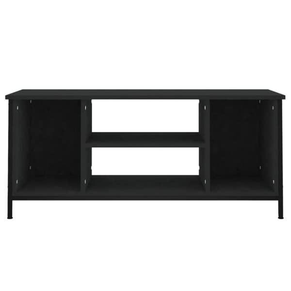 Tv-bänk svart 102x35x45 cm konstruerat trä