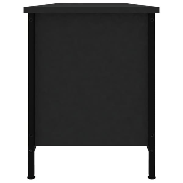Tv-bänk svart 102x35x45 cm konstruerat trä
