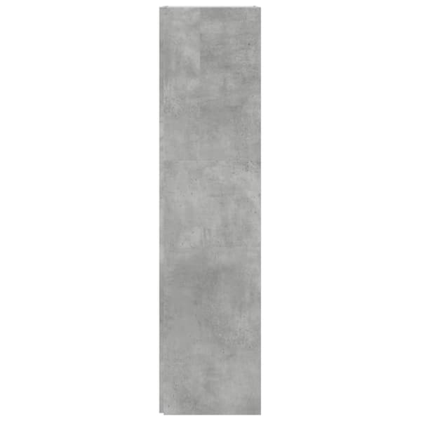 hjørnereol 33x33x132 cm konstrueret træ betongrå