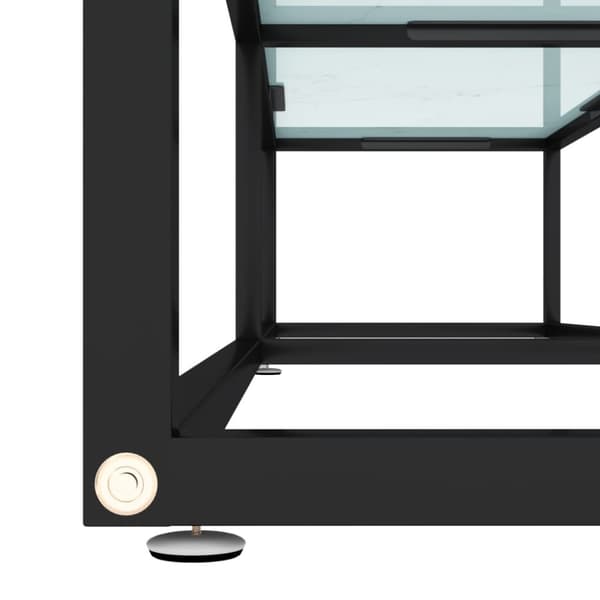 tv-bord 160x40x40,5 cm hærdet glas marmoreffekt hvid