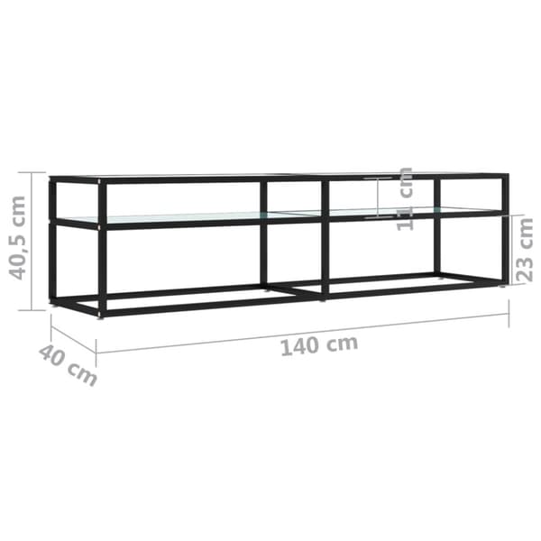 tv-bord 160x40x40,5 cm hærdet glas marmoreffekt hvid